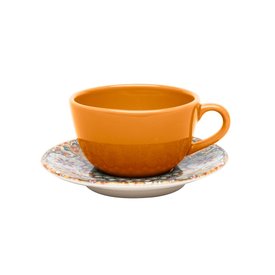 Conjunto de 06 Xícaras de Chá com Pires Floreal Dolce Vita Oxford