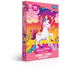 2573 reino dos unicornios qc 100 pecas metalizado embalagem